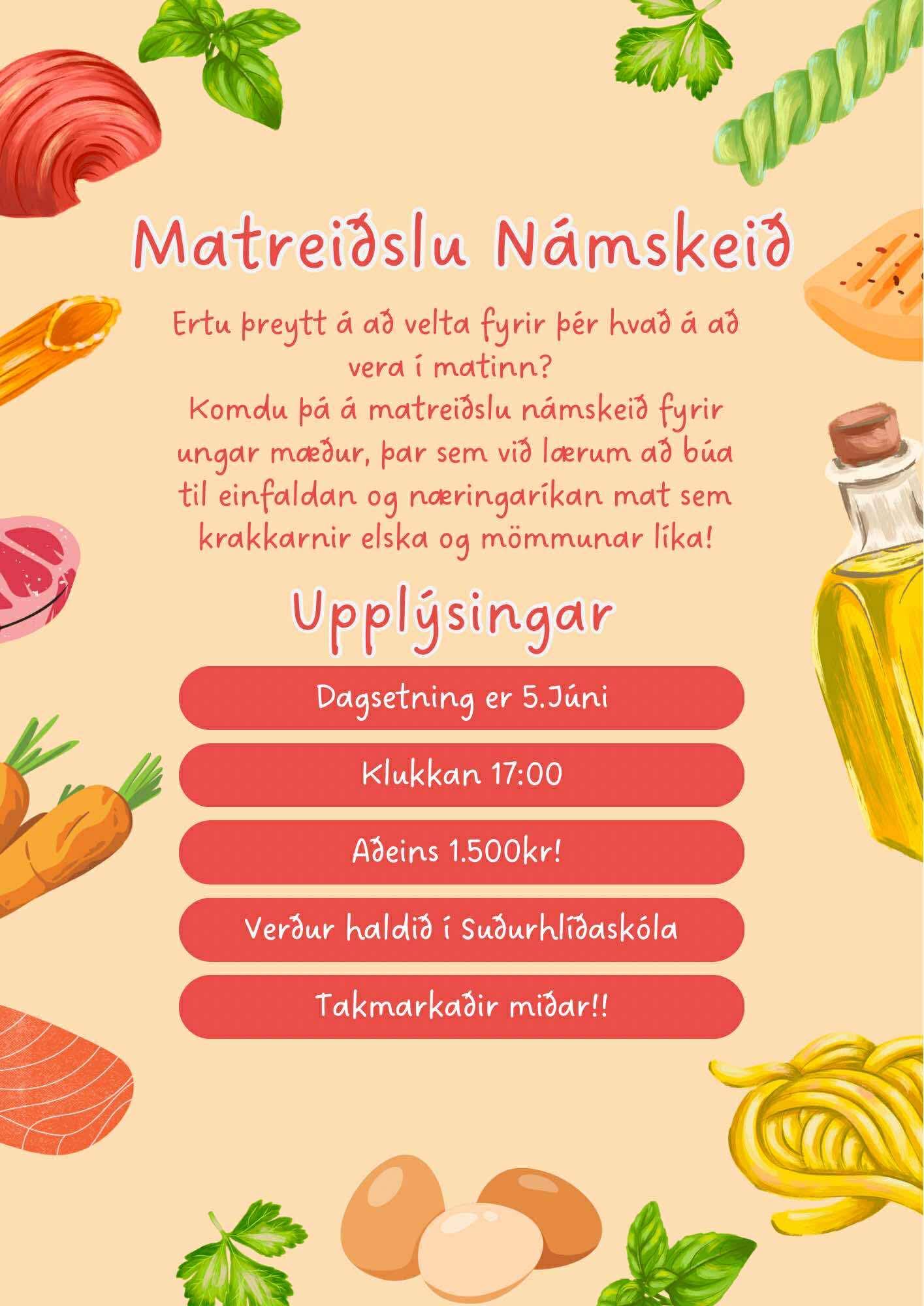 MATREIÐSLU NÁMSKEIÐ | MIÐI